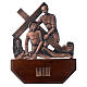 Vía Crucis latón cobreado en madera 15 estaciones 24 x 30 cm s3