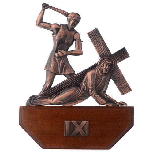 Way of the Cross, 15 stations 24x30cm in wood 9