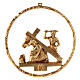 Way of the cross, 15 stations 22cm diameter in golden brass s2