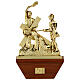 Via Crucis 15 stazioni 24x42 cm legno ottone dorato s7