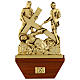 Via Crucis 15 stazioni 24x42 cm legno ottone dorato s9