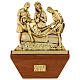 Via Crucis 15 stazioni 24x42 cm legno ottone dorato s14