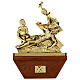 15 Stations of the Cross, 24x42cm in wood and golden brass s11