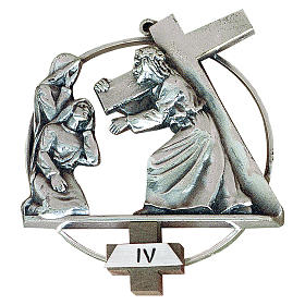 Via Crucis ottone argento 15 stazioni diametro 14 cm