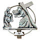 Via Crucis ottone argento 15 stazioni diametro 14 cm s1
