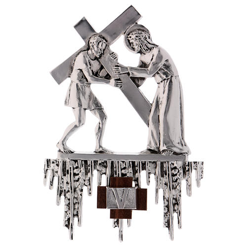 Via Crucis ottone argento 15 stazioni 26x31 cm 5