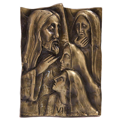 Way of Sorrows in melted brass & natural bronze 14 stations 1