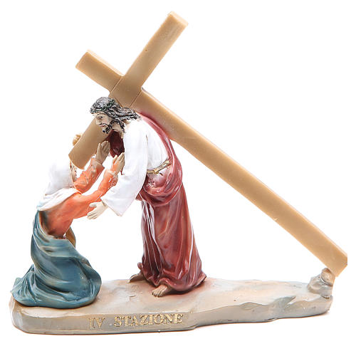 Way of the Cross, 14 stations in resin, 8-10 cm 4