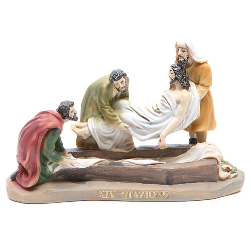 Way of the Cross, 14 stations in resin, 8-10 cm 14