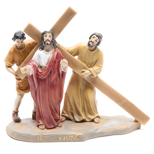 Way of the Cross, 14 stations in resin, 8-10 cm 2