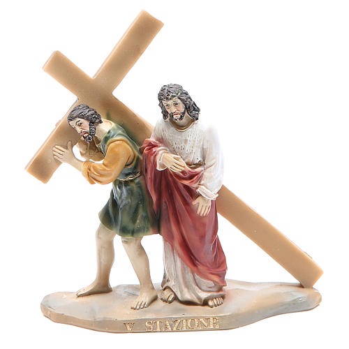 Way of the Cross, 14 stations in resin, 8-10 cm 5