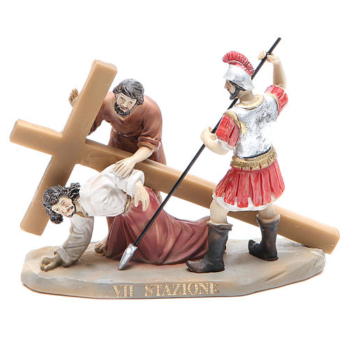Way of the Cross, 14 stations in resin, 8-10 cm 7