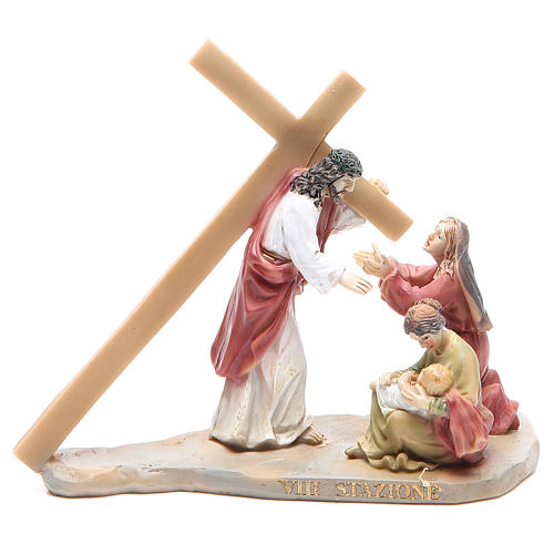 Way of the Cross, 14 stations in resin, 8-10 cm 8