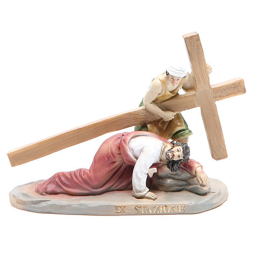 Way of the Cross, 14 stations in resin, 8-10 cm 9