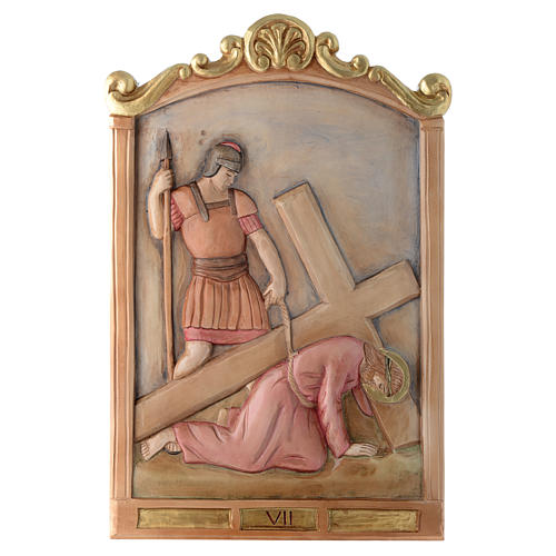 Stations of the Cross wooden relief, painted 7