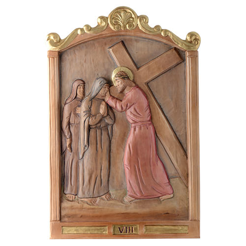 Stations of the Cross wooden relief, painted 8