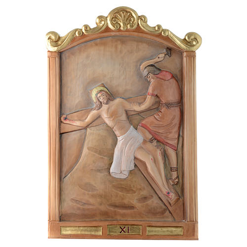 Stations of the Cross wooden relief, painted 11