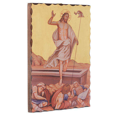 Via crucis paintings serigraphed in wood 30x20 cm 16