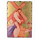 Via crucis paintings serigraphed in wood 30x20 cm s8