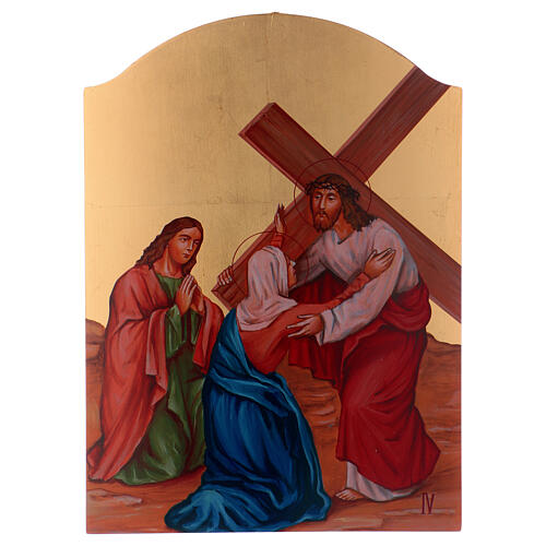 Silkscreen printed Way of the Cross 44x32 cm Italy 4