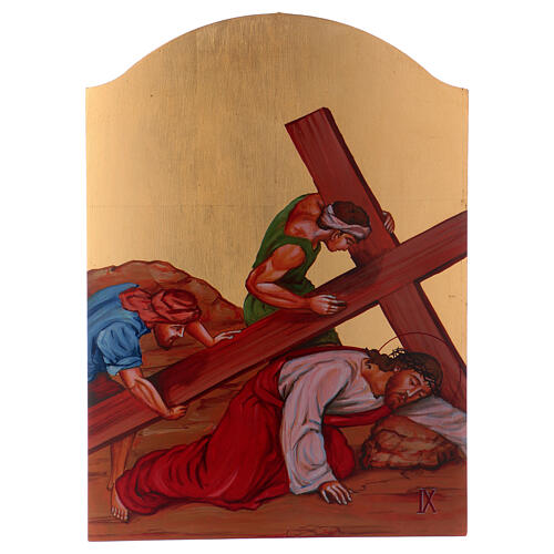 Silkscreen printed Way of the Cross 44x32 cm Italy 9