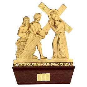 Way of the Cross, 14 Stations, casted brass 22x15 cm