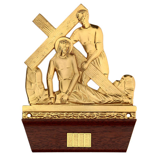 Way of the Cross, 14 Stations, casted brass 22x15 cm 3