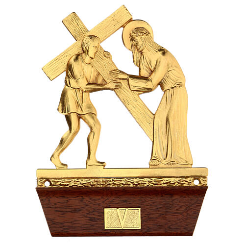 Way of the Cross, 14 Stations, casted brass 22x15 cm 5