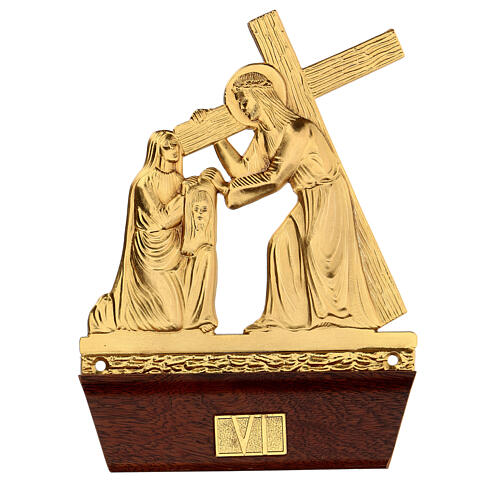 Way of the Cross, 14 Stations, casted brass 22x15 cm 6