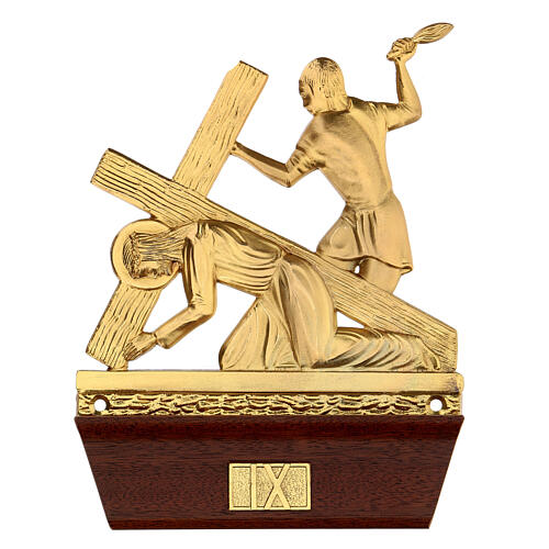 Way of the Cross, 14 Stations, casted brass 22x15 cm 9