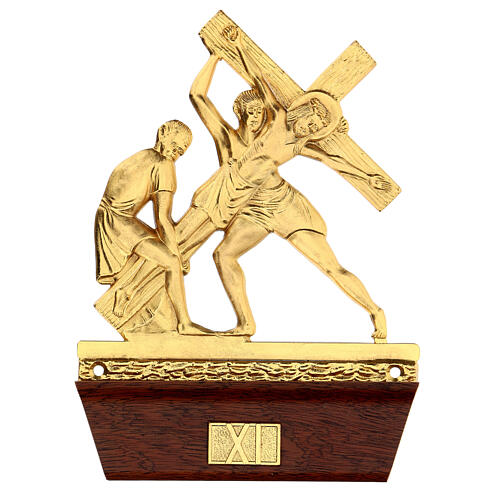 Way of the Cross, 14 Stations, casted brass 22x15 cm 11