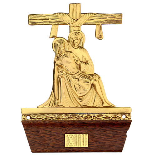 Way of the Cross, 14 Stations, casted brass 22x15 cm 13