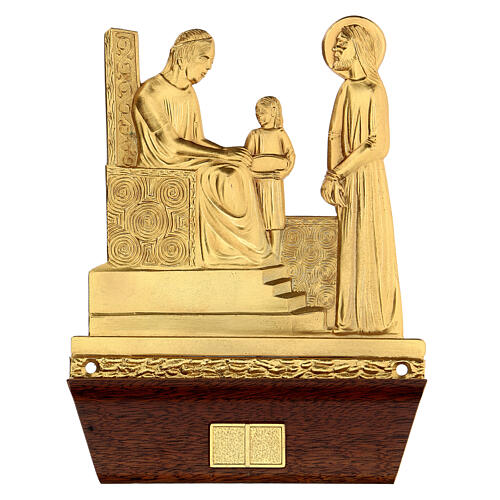 14 Stations of the Cross in cast brass, 22x15 cm 1