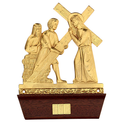 14 Stations of the Cross in cast brass, 22x15 cm 2