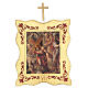 Via Crucis 15 estaciones borde enmarcado impreso madera 40x30 cm s7