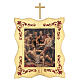 Via Crucis 15 estaciones borde enmarcado impreso madera 40x30 cm s11