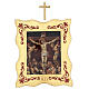 Via Crucis 15 estaciones borde enmarcado impreso madera 40x30 cm s12