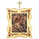 Way of the Cross printed on wood with framed border, 15 stations 40x30 cm s10