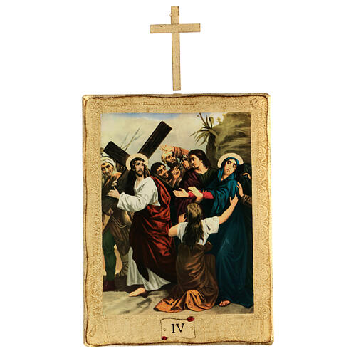 Way of the Cross, 15 stations, printed on wood 30x25 cm 5