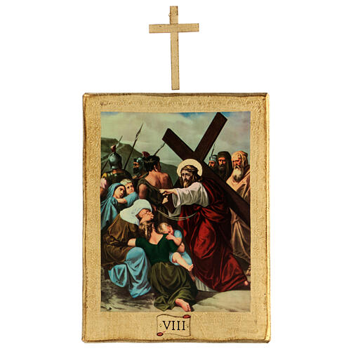 Way of the Cross, 15 stations, printed on wood 30x25 cm 9