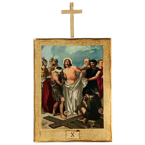 Way of the Cross, 15 stations, printed on wood 30x25 cm 11