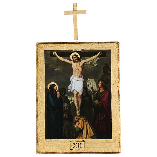 Way of the Cross, 15 stations, printed on wood 30x25 cm 13
