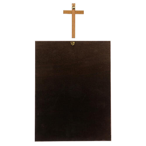 Vía Crucis impreso madera 15 estaciones con cruces 30x25 cm 16