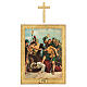 Vía Crucis impreso madera 15 estaciones con cruces 30x25 cm s7
