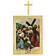 Vía Crucis impreso madera 15 estaciones con cruces 30x25 cm s8