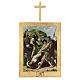 Vía Crucis impreso madera 15 estaciones con cruces 30x25 cm s9