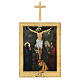 Vía Crucis impreso madera 15 estaciones con cruces 30x25 cm s12