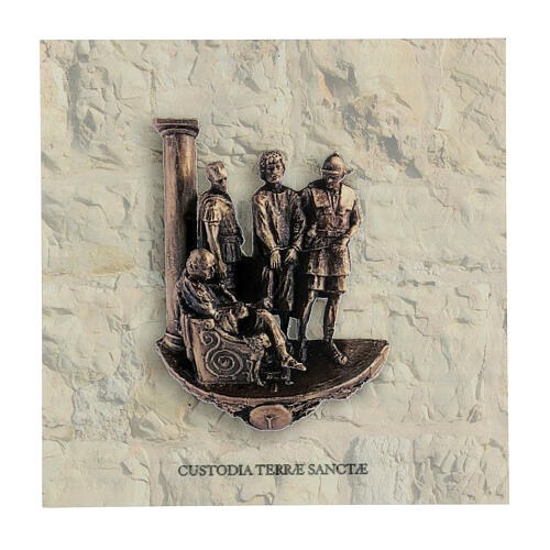 Via Crucis 14 stazioni quadretti stampa 17x17 cm forex 3D Via Dolorosa 1