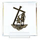 Bronze and plexiglass Way of the Cross, 14 stations, 15 cm s14