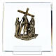 Vía Crucis 14 estaciones bronce y plexiglás h 15 cm Vía Dolorosa s9